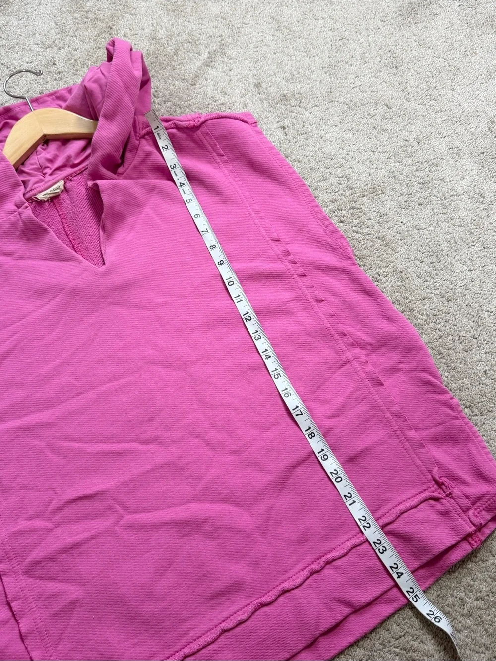 Pilcro Women’s Sleeveless Hoodie Sweatshirt V-Neck in Pink S